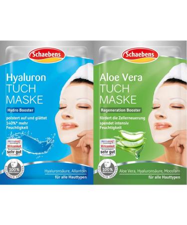 Schaebens Hyaluron Sheet Mask 21 g & Aloe Vera Sheet Mask 21 g