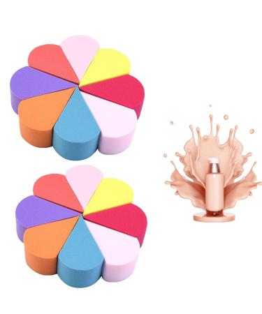 16Pcs Makeup Sponge Face Paint Sponges Face Paint Sponge Makeup Beauty Face Painting Sponges beauty blenders Soft Dual Use Petal Shape Reusable Facial Pads for Makeup & Cleaning