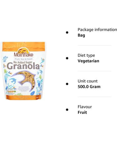 Mornflake Mighty Oats Granola Fruit Nut & Seed 500g - Buy Online on SooperMarket.com