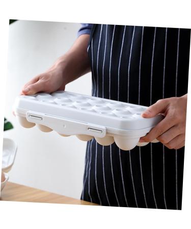 ABOOFAN 2pcs Anti-Collision Damage Chicken Containers for Fridge Pantry Egg Bins for Fridge Food re-usable Grey 30X11X6.5CM - Buy Online on SooperMarket.com