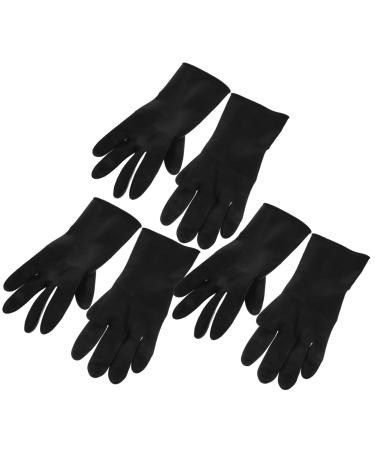 Didiseaon 3 Pairs Hair Shampoo Gloves Hair Salon Gloves Hair Dye Glove Barber Gloves