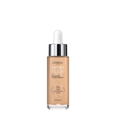 L'Oreal Paris True Match Tinted Serum Foundation 1% Hyaluronic Acid Hydrating Formula Replumps Skin in 1 Hour for a Natural Glowing Finish 30 ml Shade 4-5 Medium