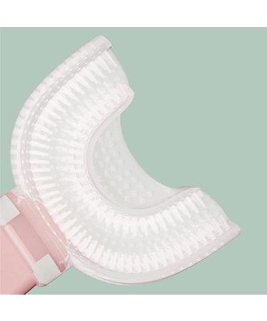 Kids U Shaped Toothbrush - Detachable Silicone Kids Toothbrush Manual 360 Degree Oral Teeth Cleaning Brush with Soft Silicone Head for Kids 2-6 Years Littryee Pink 1 count (Pack of 1) - Buy Online on SooperMarket.com
