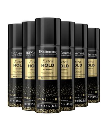 TRESemm Travel-Size Hairspray 12 Count TRES Two Aerosol Hair Spray Extra Hold Anti-Humidity Anti-Frizz Hair Products 1.5 Oz (12 Count) 18 Ounce (Pack of 1)