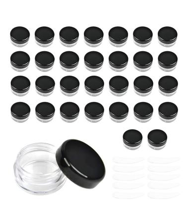 Doduos 30 pieces transparent cream wheels 5ml empty Tiegel With screw cap trip pots Mini plastic jar for cosmetics lip balm cr me ointments powder rhinestones pearls seeds