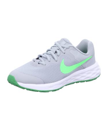 Nike Unisex's Revolution 6 Nn (Gs) Gymnastics Shoe 36 EU Lt Smoke Grey Green Strike Dk