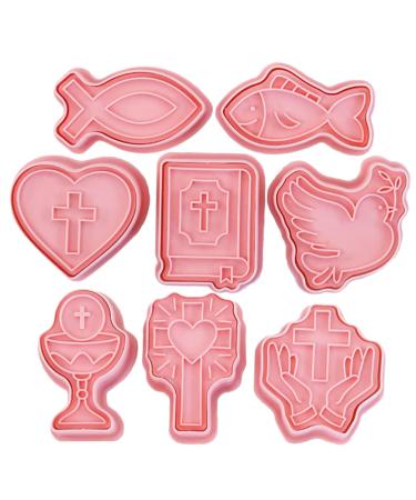 Alipis 8pcs Mold Cookie Baking Wedding Postage Stamps Fondant Cutters Chocolate Cookies Chocolate Biscotti Valentines Day Cookie Cutters Plastic Cat Food Candy Pudding Food Pp Dessert
