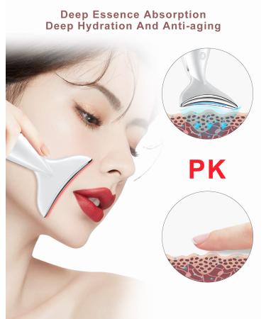 VOFEL Facial Neck Massager - Electric Face Neck Lifting Massager with Heat & Massage Modes for Wrinkles - White - Buy Online on SooperMarket.com
