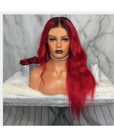 BGHJUE Short Ombre Red Curly Synthetic Wig for Women | Realistic Temperature Fiber Hair - Buy Online on SooperMarket.com