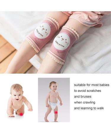 Kids Pink Cat Pattern Knee Pads - Safety Walking and Crawling Protection for Toddlers - Buy Online on SooperMarket.com