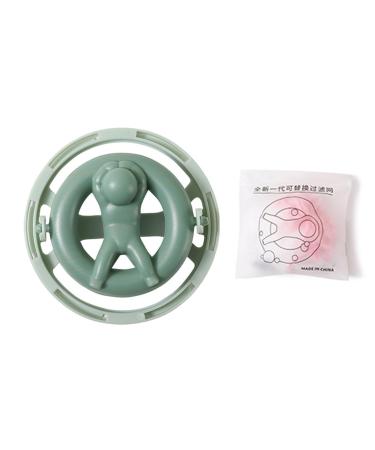 Hair Filter for Washing Machine Catcher Bag Floating Lint Remover Laundry Ball Pet 1 Set Cleaning Green