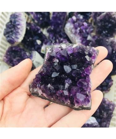 1pc 40g-55g Purple Feng Shui Natural Amethyst Crystal Quartz Drusy Geode Cluster Stone Decoration Ornament Feng Shui Decoration Natural Stones and Minerals - Buy Online on SooperMarket.com
