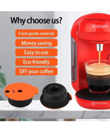 Refillable Coffee Capsules Stainless Steel Coffee Pods Compatible with Tassimo Machines (180ML-Big) - Buy Online on SooperMarket.com