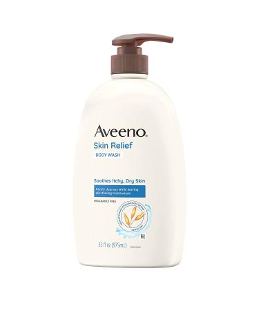 Aveeno Skin Relief Fragrance-Free Body Wash - Soothes Itchy Dry Skin - Sensitive Skin Formula - 33 fl. oz - Buy Online on SooperMarket.com