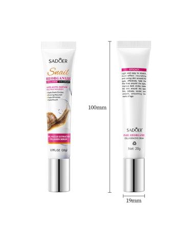 Snail Repair Eye Cream - Anti-Aging Hydrating Dark Circle Reducer with Snail Mucin & Collagen - Buy Online on SooperMarket.com