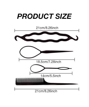 Rtrtgs 6 PCs Hair Braiding Tool Kit - Perfect Hair Styling Accessories for DIY Braids & Knots | Women s Hair Loop Tools - Buy Online on SooperMarket.com