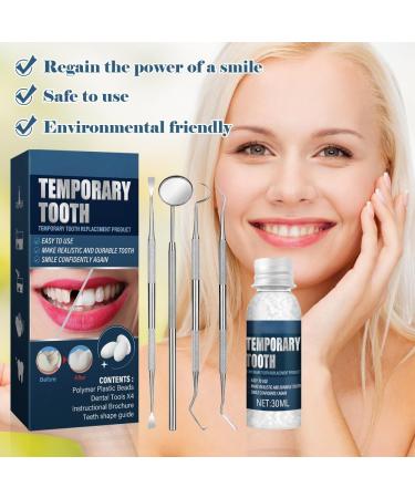 Temporary Tooth Set Tooth Repair Kit Temporary Teeth Replacement Kit for Chipped Teeth Moldable False Teeth Temporary Filling for Tooth - Buy Online on SooperMarket.com