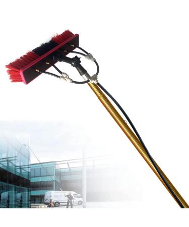 Window Cleaning Brush Window Cleaning Pole Water Fed Telescopic Brush Extendable Cleaner Conservatory Roof Cleaning 55cm Brush Head 4M/13FT