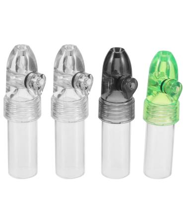 PACKOVE 4pcs Pills Organizer Glass Pills Bottles Travel Outdoor Pills Bottles Portable Pills Cases for Outdoor Camping Travel Assorted Color 2 7.00X2.00X1.50CM