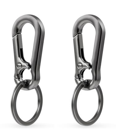 2 pieces of carabiner key rings carabin hook key rings key ring with carabiner carabiner hook small key rings small carabiners for men and women black