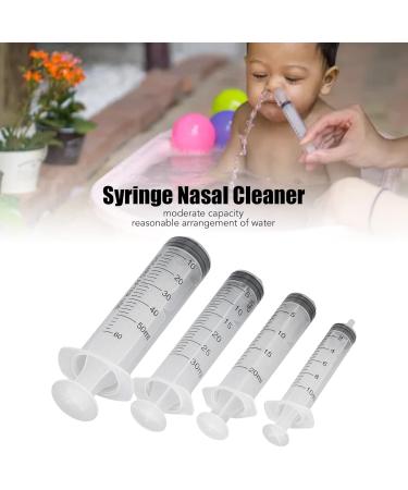 Professional Baby Nose Syringe Set - 4PC Reusable Portable 10ml 20ml 30ml 60ml with Silicone Suction Cup for Effective Nose Rinsing - Buy Online on SooperMarket.com