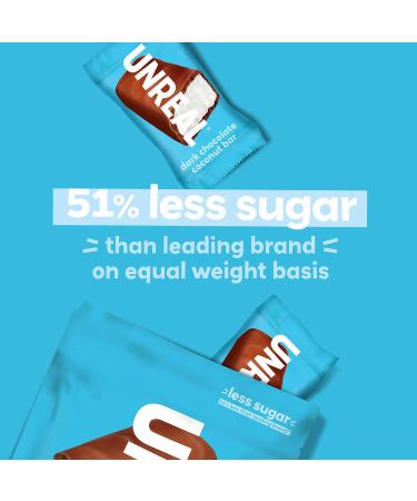 UNREAL Dark Chocolate Coconut Bars - 3g Sugar, Vegan, Gluten Free, Non-GMO - Family Pack 9.5oz (1 Pack) - Buy Online on SooperMarket.com