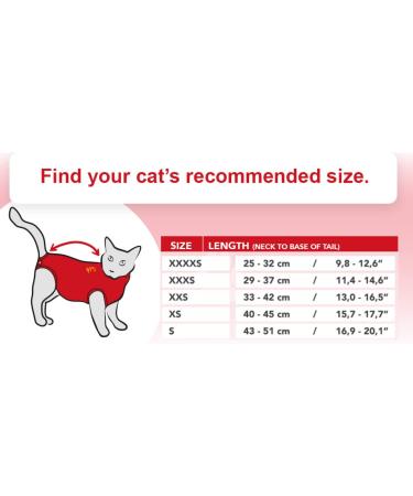 MPS Medical Pet Shirt Cat Surgery Recovery Suit Red X-Small - Buy Online on SooperMarket.com