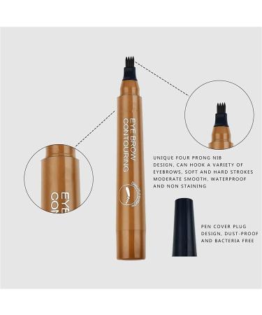 Roterale Eyebrow Pen - Roterale Eyebrow Pencil Waterproof Roterale 4-Tip Microblade Brow Pen 4Pack Roterale Eyebrow Pen Waterproof (Light Brown-4pcs) - Buy Online on SooperMarket.com