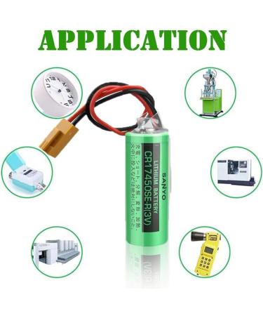 Buy CR17450SE-R 3V Battery Pack of 12 | 2500mAh PLC Replacement for SANYO CNC Series - Non-Rechargeable - Buy Online on SooperMarket.com