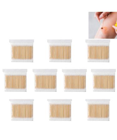 1000PCS Double Ended Cotton Swabs | Wooden Cotton Buds for Makeup Travel Ear Cleaning & Pets - Buy Online on SooperMarket.com