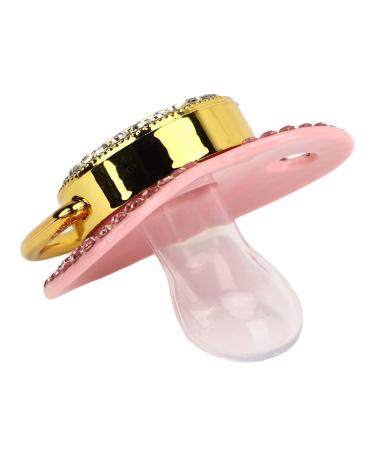 Ergonomic Golden Rhinestone Baby Pacifier - Light & Flexible Design for Comfort - Buy Online on SooperMarket.com