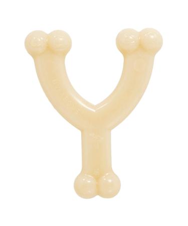 Nylabone Dura Chew Extreme Tough Dog Chew Toy Bone Chicken Flavour Wishbone S for Dogs Up to 11 kg