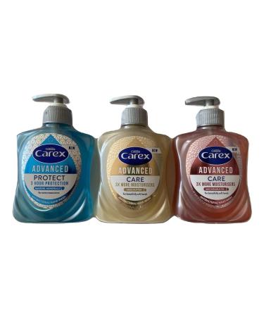 Carex Advanced Care Antibacterial Hand Wash 3 Set Shea Butter Macadamia Oil Marine Minerals for soft hands from Kingdom Supplies