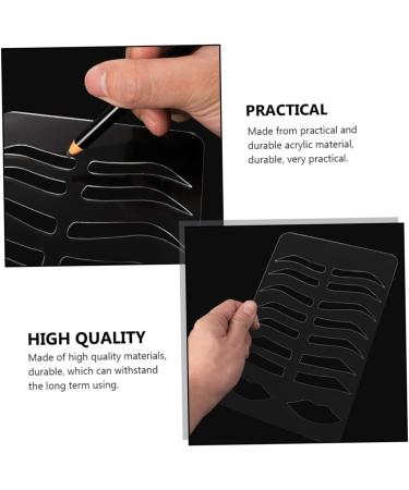 Didiseaon Eyebrow Stencil Plate Brow Template Lip Stencil Brow Practicing Tool Eyebrow Shape - Buy Online on SooperMarket.com