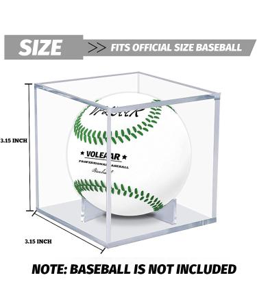 VOLEAAR 6 Pack Baseball Display Case - UV Protected Acrylic Cube Holder for Autograph Memorabilia - Official Size Baseball Display Box - Buy Online on SooperMarket.com