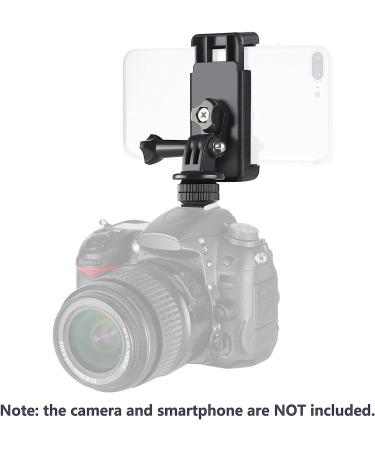 NEEWER Phone Holder & Hot Shoe Mount Kit for Action Cameras, GoPro, DJI OSMO, iPhone, Samsung - DSLR Camera & Ring Light Compatible - Buy Online on SooperMarket.com