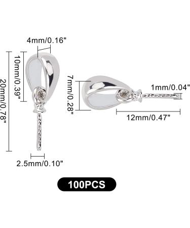 PandaHall 100pcs Platinum Brass Pearl Bail Peg Pendants Charm Connector for Jewelry Making - Buy Online on SooperMarket.com