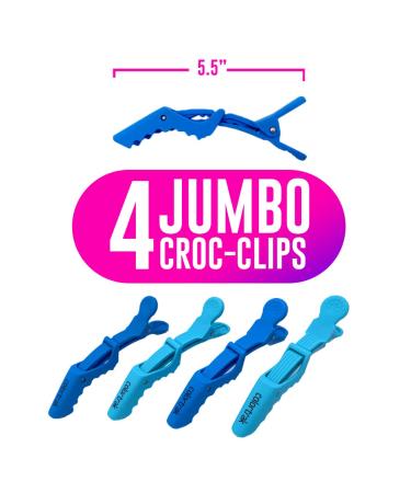 Colortrak Croc Hair Sectioning Clips Bucket - 12 Pack for Coloring, Cutting, and Styling - No Slip Rubber Grip - Assorted Colors - Buy Online on SooperMarket.com