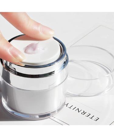 Portable White Emulsion Pump Container - Travel Size Vacuum Bottle for Toiletries & Cosmetics - Buy Online on SooperMarket.com