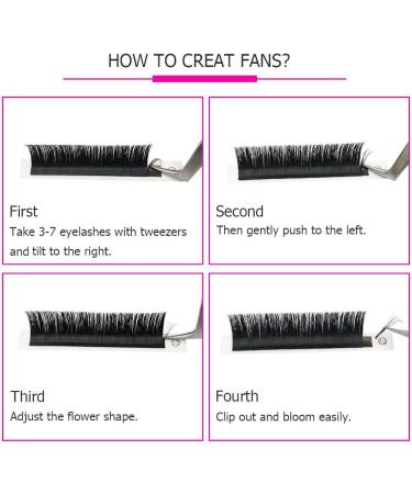 8-14mm Fadlash Easy Fan D Curl Russian Eyelash Extensions 0.10 - Natural Look Self Fanning Lashes - Buy Online on SooperMarket.com