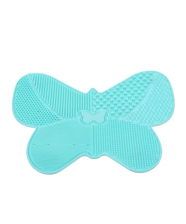1pc Silicone Scrub Pad Cleaning Scrubber Beauty Tool Cleaning Mat Makeup Cleaning Pad Hair Cosmetic Brush Cleaning Mat Beauty Brush Cleaner With Suction Cup 23X17cm Green