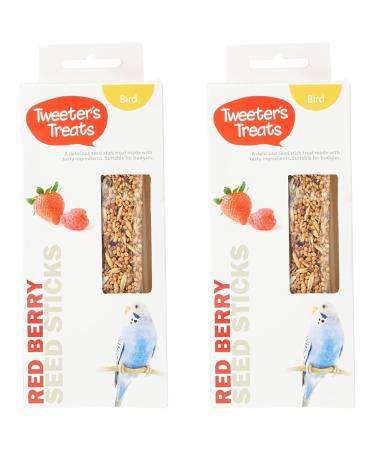 Tweeter's Treats Seed Sticks for Budgies - Red Berry (Pack of 2)
