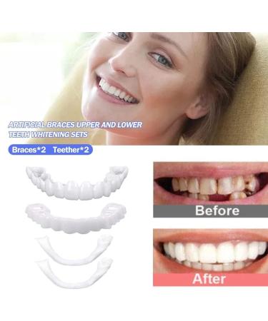 JMBK 5 Pairs Cosmetic Prosthesis Teeth - Fake Teeth Veneer for Comfort Fit & Confidence | Instant Snap-On Solution - Buy Online on SooperMarket.com