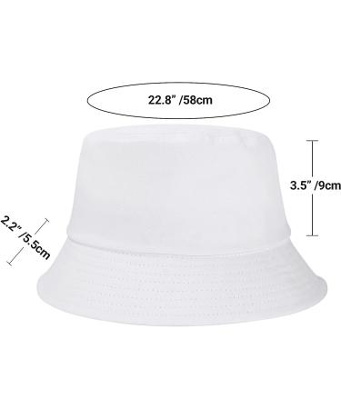 Umeepar Unisex Cotton Packable Bucket Hat Sun Hat - White - Buy Online on SooperMarket.com
