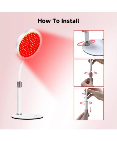 Red Light Lamp with Base Red Light Lamp with Timer 140LEDs Red Light Lamp Dimmable Brightness Red Light - Buy Online on SooperMarket.com