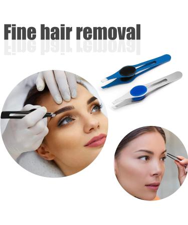 3-Piece Non-Slip Precision Tweezers Set for Women - Ideal for Eyebrows & Ingrown Hair Removal - Slant Pointed Tips - Color Mixing - Professional Quality - Buy Online on SooperMarket.com