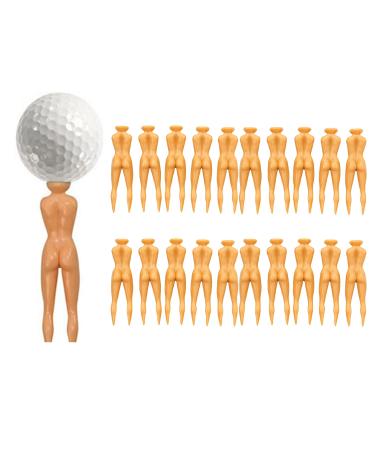 Golf Tees 3" Nude Woman Plastic Golf Tees, Golf Sexy Girl Lady Tees Fun Holder Divot Home Golf Training Nude-20P