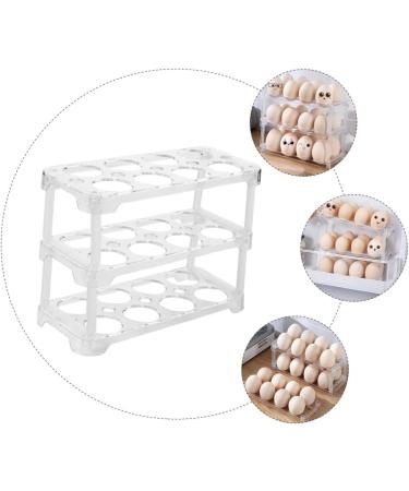 1pc Box Transparent Egg Lattice Eggs Stackable Egg Frame Egg Storage Holder Refrigerator re-usable - Buy Online on SooperMarket.com