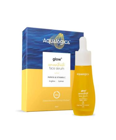 Glow+ Concentrate Face Serum | Radiance Serum with Vitamin C & Papaya | Gives Glowing Hydration to All Skin Types | Fragrance & Color Free Formula | 1.01 Fl Oz/30ml