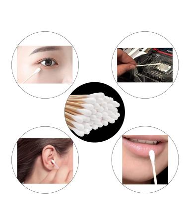 Organic Bamboo Cotton Swabs 200-Pack - Biodegradable Double Round Tipped Q-Tips for Ears & Makeup - Natural & Eco-Friendly - Buy Online on SooperMarket.com